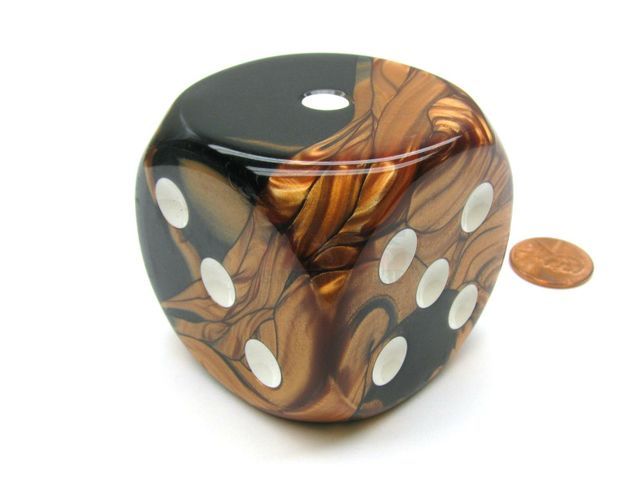 50mm d6 w/pips Black-Copper w/white - DG5027